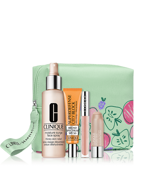 Sunny Day Staples Set, &lt;b&gt;&lt;span style=&quot;color: #ba0000;&quot;&gt;Excluded from discounts.&lt;/span&gt;&lt;/b&gt;&lt;br&gt;Everything you need for a fresh, glowing summer look. $58 with any purchase. Une valeur de 165 $.