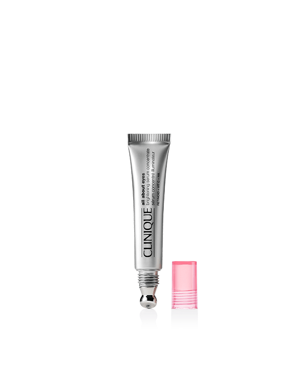 Le sérum concentré illuminateur All About Eyes™ est un illuminateur instantané pour les yeux qui cible l’apparence des cernes et des poches.