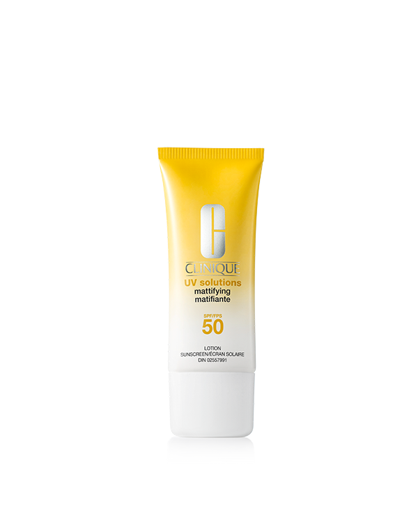 Écran solaire matifiant FPS 50 UV, Solutions, écran solaire matifiant quotidien léger formulé avec des soins de la peau pour aider à contrôler l’excès de brillance tout au long de la journée, à désobstruer les pores et à affiner la texture de la peau.