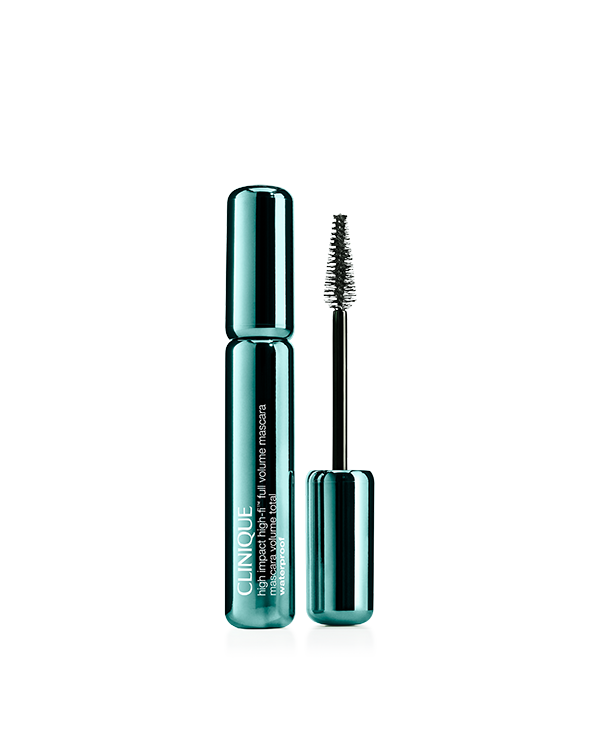 Le mascara résistant à l'eau High Impact High-Fi™ volume total, notre mascara le plus volumisant, dans une nouvelle formule résistante à l'eau, pour un volume de cils intense qui dure.